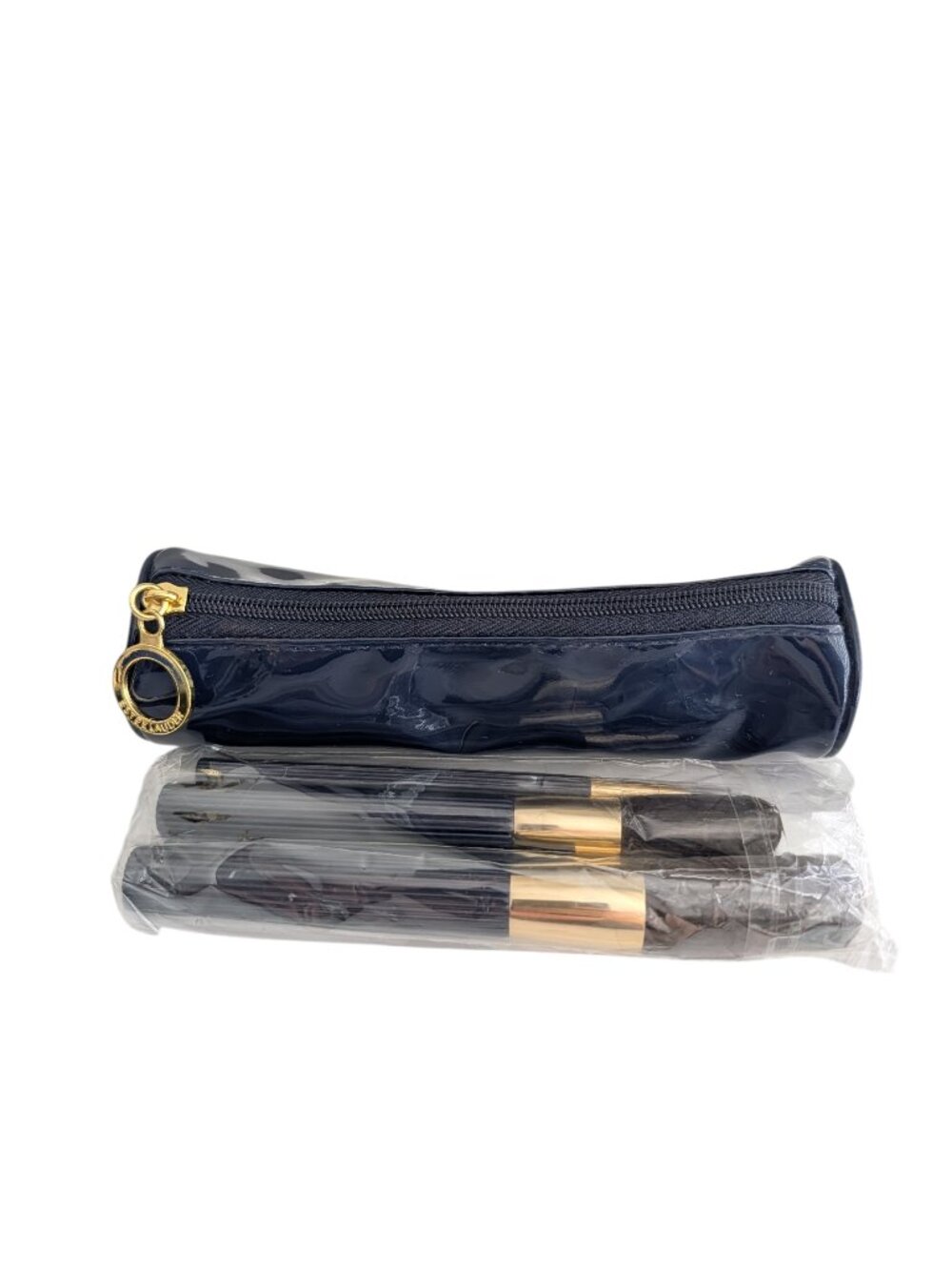 Estee Lauder 4 pc Makeup Brush Set Face Cheeks Eyes Powder Brushes w Pouch New